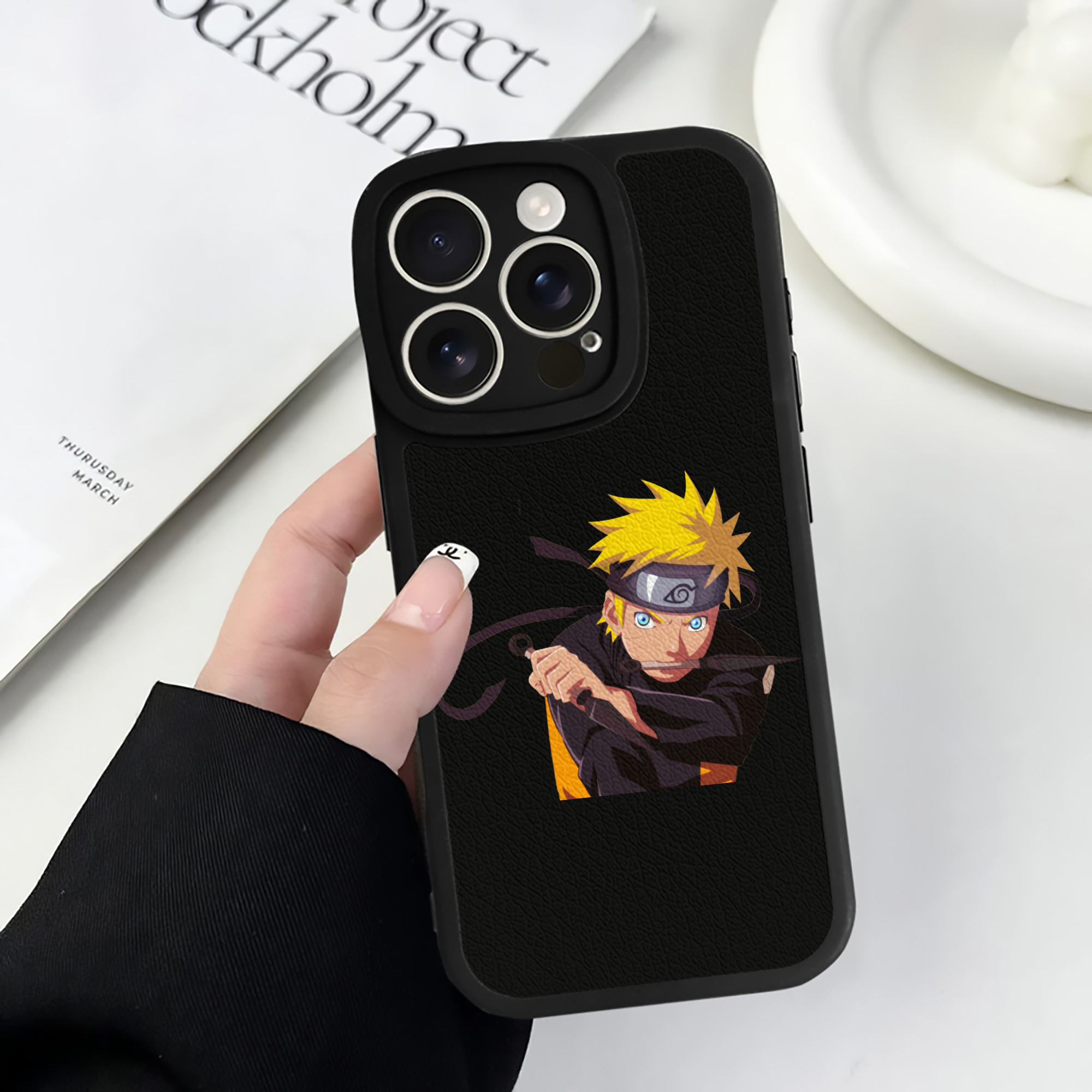 （画像用） NARUTO -ナルト- うずまき ナルト Uzumaki Naruto 【iPhone 16シリーズ対応】シリコンスマホケース（レザー調） 材質：シリコン